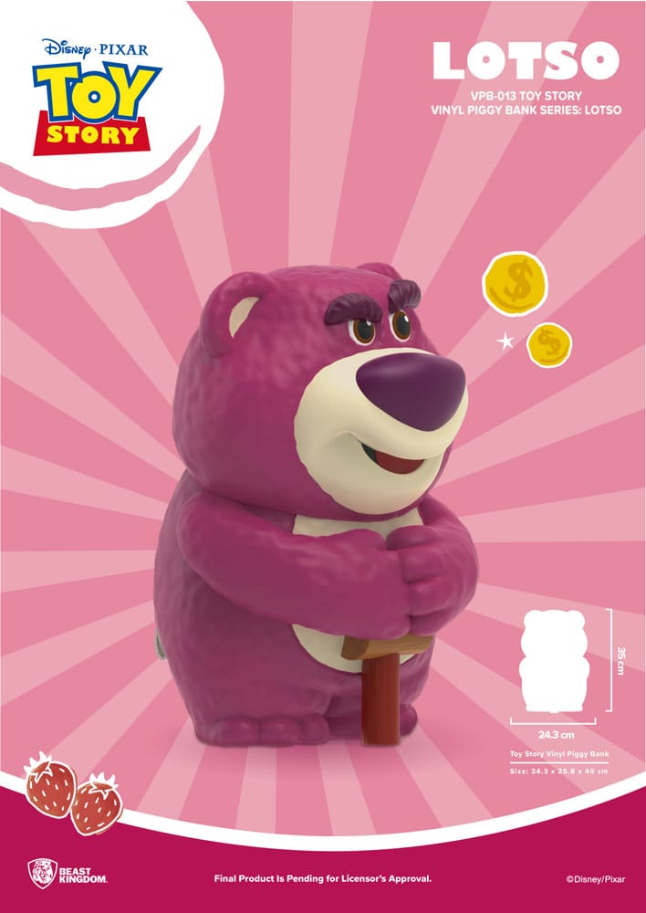 Toy Story Piggy Vinyl Bank Lotso 35cm - Scale Statue - Beast Kingdom Toys - Hobby Figures UK