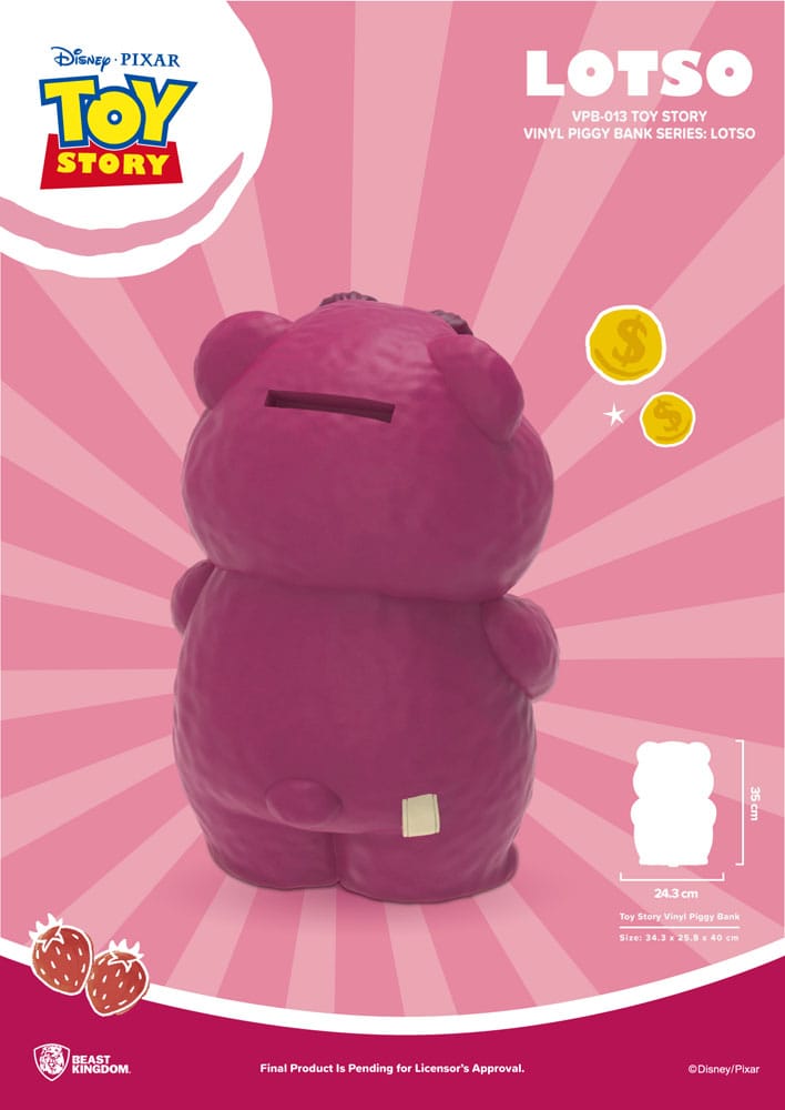 Toy Story Piggy Vinyl Bank Lotso 35cm - Scale Statue - Beast Kingdom Toys - Hobby Figures UK