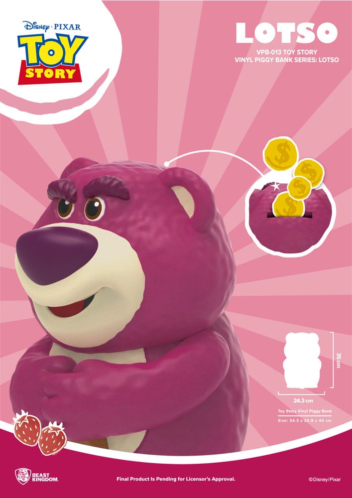 Toy Story Piggy Vinyl Bank Lotso 35cm - Scale Statue - Beast Kingdom Toys - Hobby Figures UK