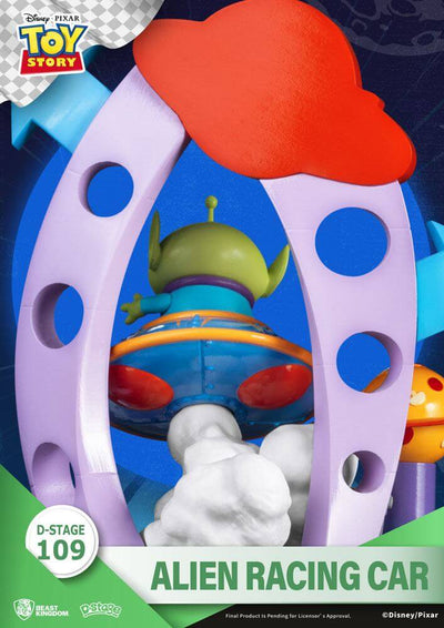 Toy Story D-Stage PVC Diorama Alien Racing Car Closed Box Version 15cm - Scale Statue - Beast Kingdom Toys - Hobby Figures UK