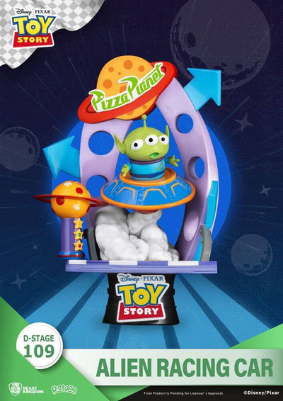 Toy Story D-Stage PVC Diorama Alien Racing Car Closed Box Version 15cm - Scale Statue - Beast Kingdom Toys - Hobby Figures UK