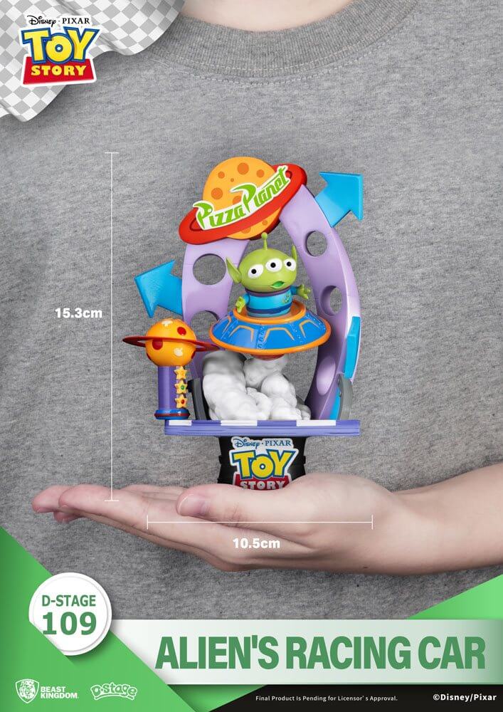 Toy Story D-Stage PVC Diorama Alien Racing Car Closed Box Version 15cm - Scale Statue - Beast Kingdom Toys - Hobby Figures UK