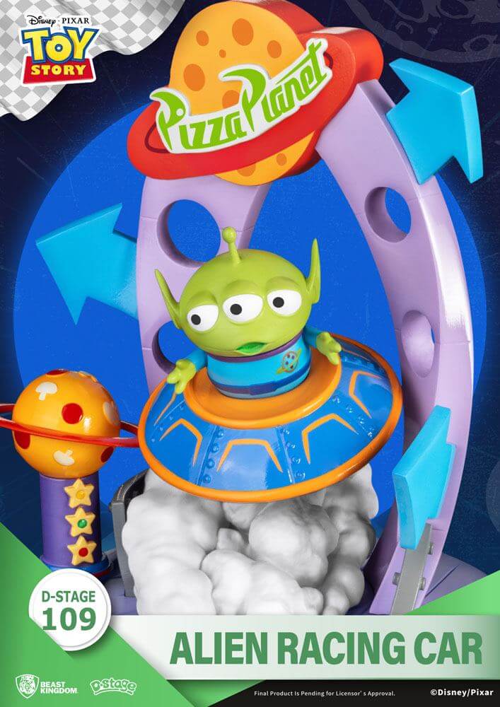 Toy Story D-Stage PVC Diorama Alien Racing Car Closed Box Version 15cm - Scale Statue - Beast Kingdom Toys - Hobby Figures UK