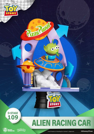 Toy Story D-Stage PVC Diorama Alien Racing Car Closed Box Version 15cm - Scale Statue - Beast Kingdom Toys - Hobby Figures UK
