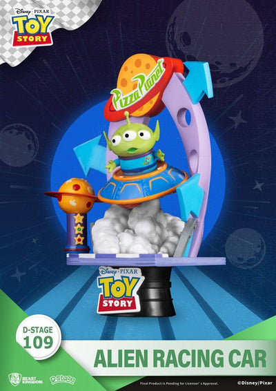 Toy Story D-Stage PVC Diorama Alien Racing Car Closed Box Version 15cm - Scale Statue - Beast Kingdom Toys - Hobby Figures UK