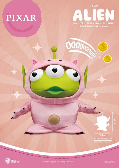 Toy Story Piggy Vinyl Bank Alien Remix Party Hamm 40cm - Scale Statue - Beast Kingdom Toys - Hobby Figures UK