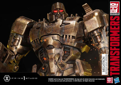 Transformers: G1 Statue Megatron Antique Gold 60cm - Scale Statue - Prime 1 Studio - Hobby Figures UK
