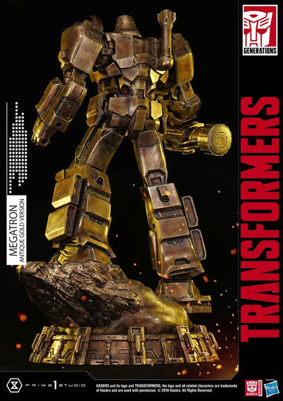 Transformers: G1 Statue Megatron Antique Gold 60cm - Scale Statue - Prime 1 Studio - Hobby Figures UK