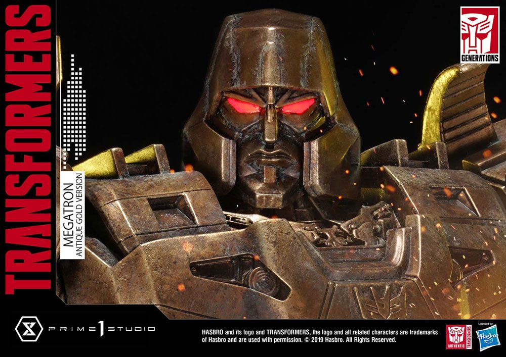 Transformers: G1 Statue Megatron Antique Gold 60cm - Scale Statue - Prime 1 Studio - Hobby Figures UK