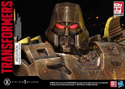 Transformers: G1 Statue Megatron Antique Gold 60cm - Scale Statue - Prime 1 Studio - Hobby Figures UK