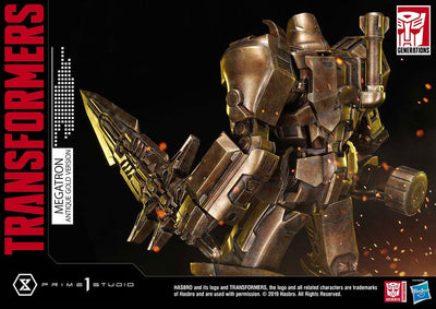 Transformers: G1 Statue Megatron Antique Gold 60cm - Scale Statue - Prime 1 Studio - Hobby Figures UK