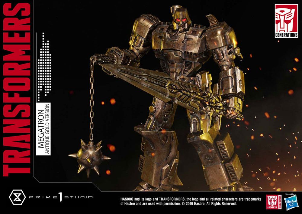 Transformers: G1 Statue Megatron Antique Gold 60cm - Scale Statue - Prime 1 Studio - Hobby Figures UK