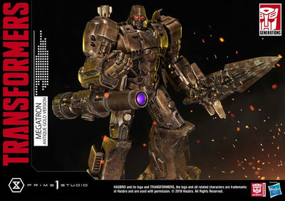 Transformers: G1 Statue Megatron Antique Gold 60cm - Scale Statue - Prime 1 Studio - Hobby Figures UK