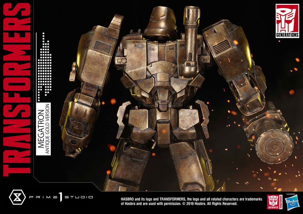 Transformers: G1 Statue Megatron Antique Gold 60cm - Scale Statue - Prime 1 Studio - Hobby Figures UK