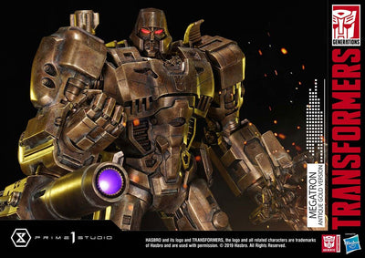 Transformers: G1 Statue Megatron Antique Gold 60cm - Scale Statue - Prime 1 Studio - Hobby Figures UK