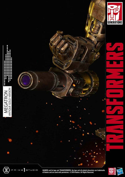 Transformers: G1 Statue Megatron Antique Gold 60cm - Scale Statue - Prime 1 Studio - Hobby Figures UK