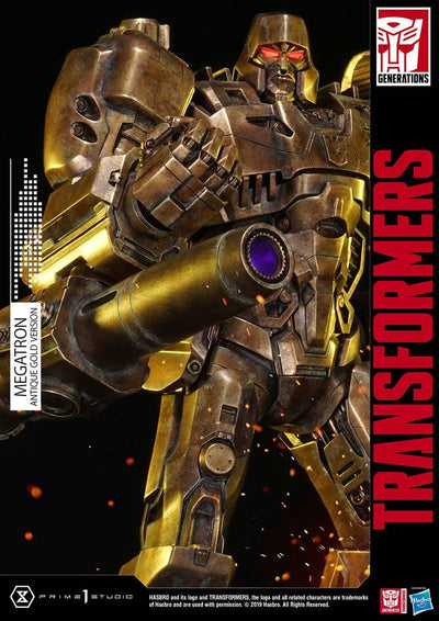 Transformers: G1 Statue Megatron Antique Gold 60cm - Scale Statue - Prime 1 Studio - Hobby Figures UK