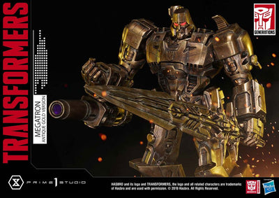 Transformers: G1 Statue Megatron Antique Gold 60cm - Scale Statue - Prime 1 Studio - Hobby Figures UK