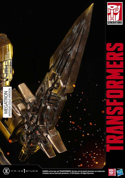 Transformers: G1 Statue Megatron Antique Gold 60cm - Scale Statue - Prime 1 Studio - Hobby Figures UK