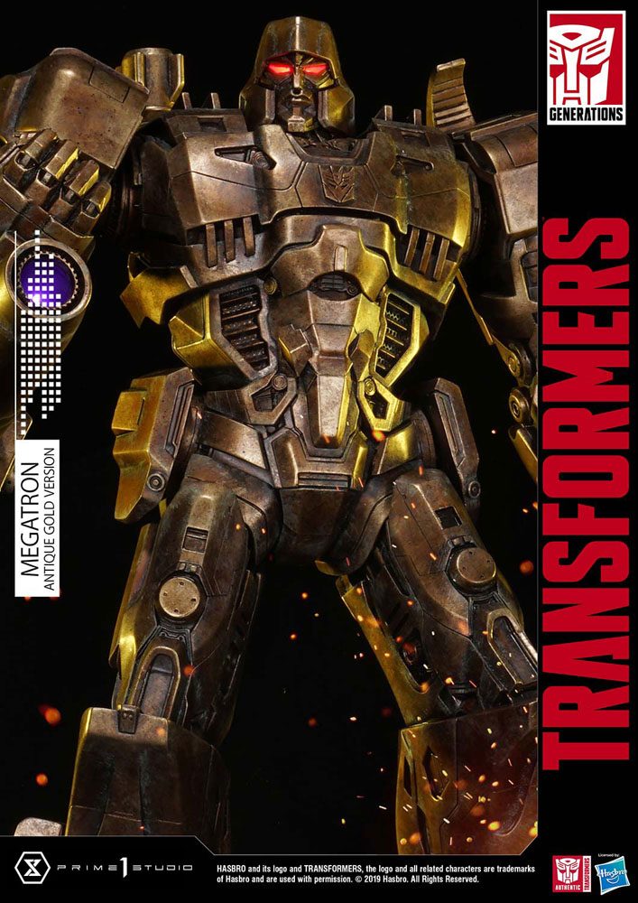 Transformers: G1 Statue Megatron Antique Gold 60cm - Scale Statue - Prime 1 Studio - Hobby Figures UK
