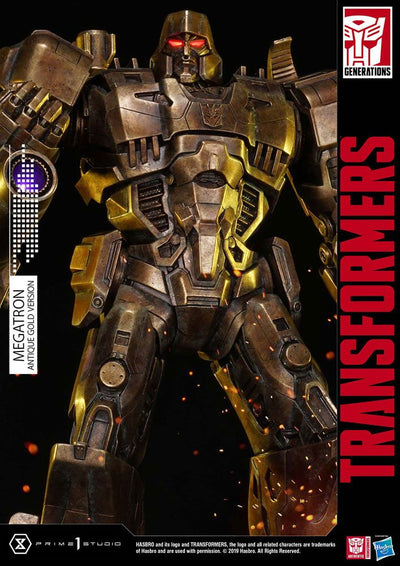 Transformers: G1 Statue Megatron Antique Gold 60cm - Scale Statue - Prime 1 Studio - Hobby Figures UK