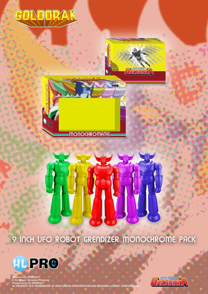 UFO Robot Grendizer Vinyl Figure Monochromic 5-Pack 23cm - Scale Statue - High Dream - Hobby Figures UK