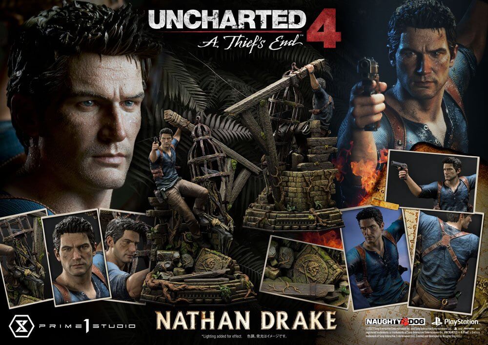 Uncharted 4: A Thief's End Ultimate Premium Masterline Statue 1/4 Nathan Drake 69cm - Scale Statue - Prime 1 Studio - Hobby Figures UK