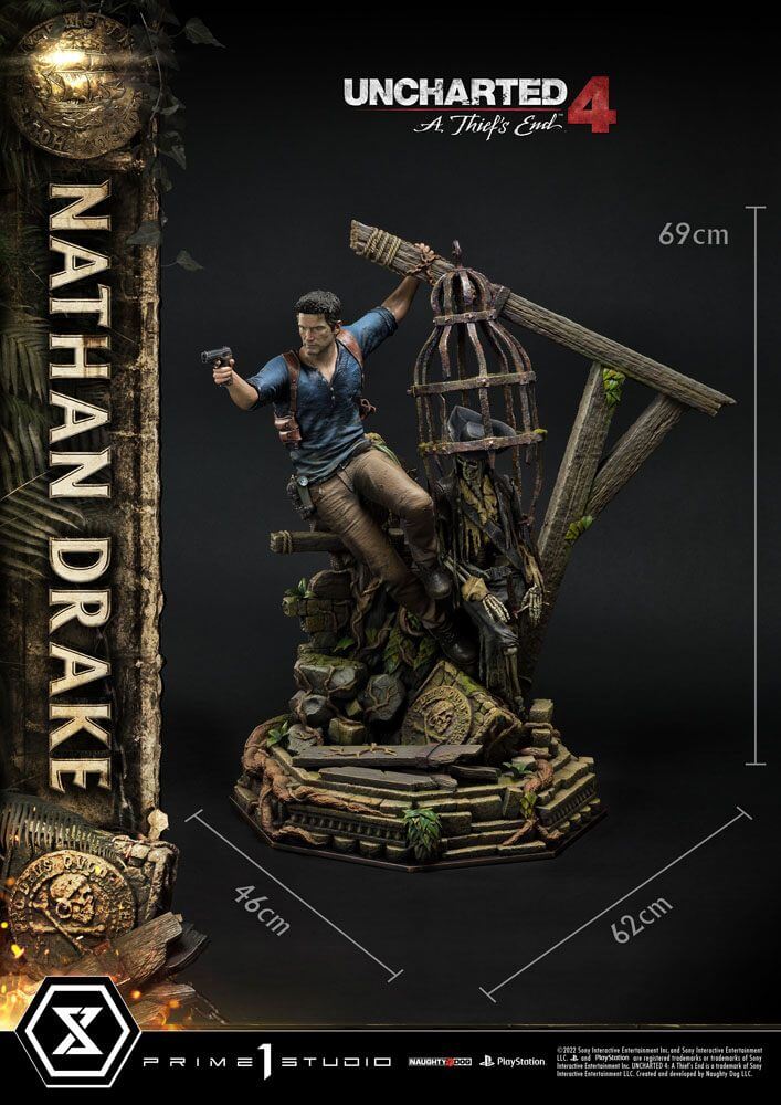 Uncharted 4: A Thief's End Ultimate Premium Masterline Statue 1/4 Nathan Drake 69cm - Scale Statue - Prime 1 Studio - Hobby Figures UK