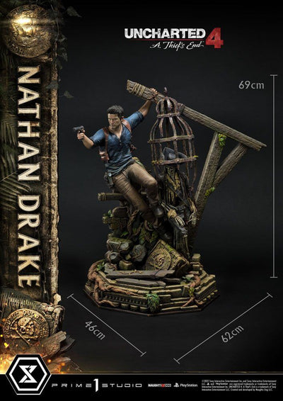 Uncharted 4: A Thief's End Ultimate Premium Masterline Statue 1/4 Nathan Drake 69cm - Scale Statue - Prime 1 Studio - Hobby Figures UK