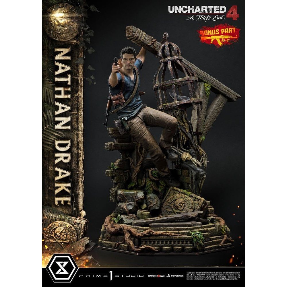 Uncharted 4: A Thief's End Ultimate Premium Masterline Statue 1/4 Nathan Drake Deluxe Bonus Version 69cm