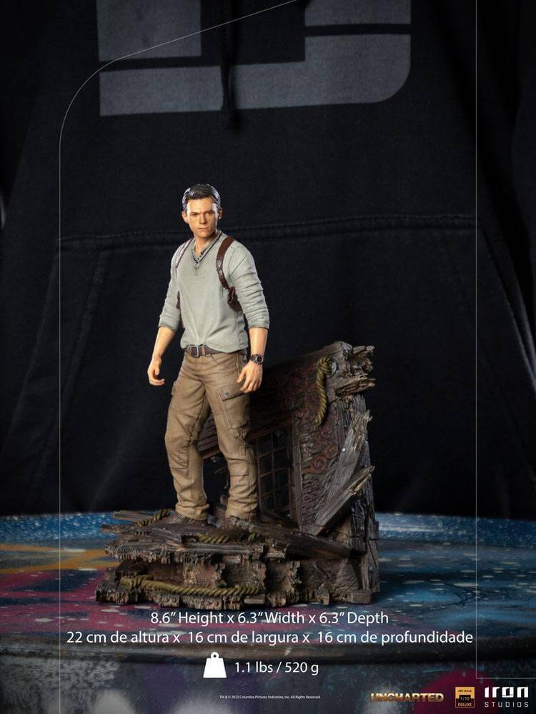 Uncharted Movie Deluxe Art Scale Statue 1/10 Nathan Drake 22cm - Scale Statue - Iron Studios - Hobby Figures UK