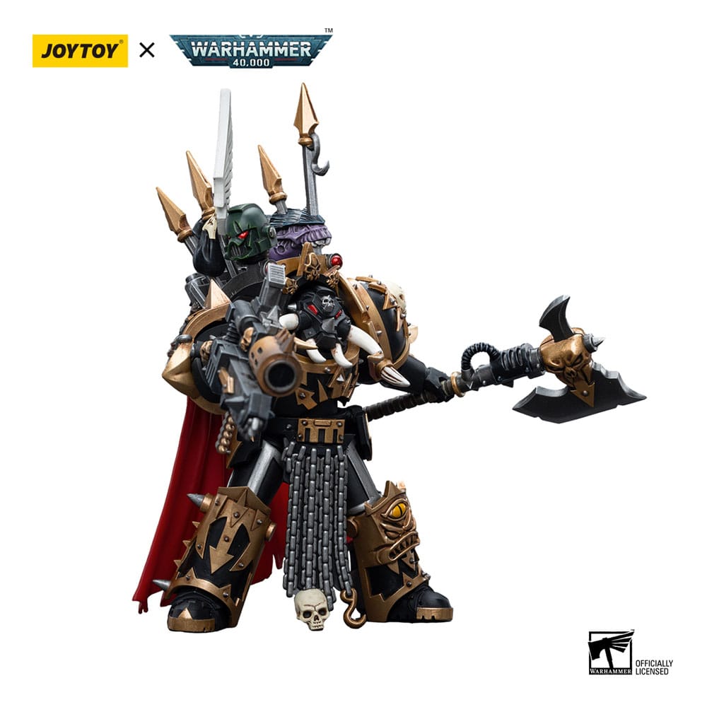 Warhammer 40k Action Figure 1/18 Chaos Space Marines Black Legion Chaos Lord in Terminator Armour 12cm - Action Figures - Joy Toy (CN) - Hobby Figures UK