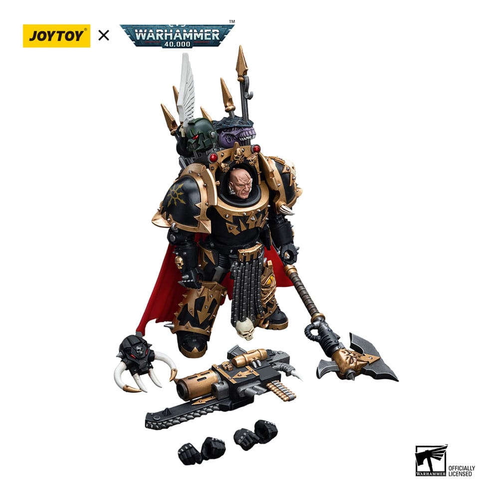 Warhammer 40k Action Figure 1/18 Chaos Space Marines Black Legion Chaos Lord in Terminator Armour 12cm - Action Figures - Joy Toy (CN) - Hobby Figures UK