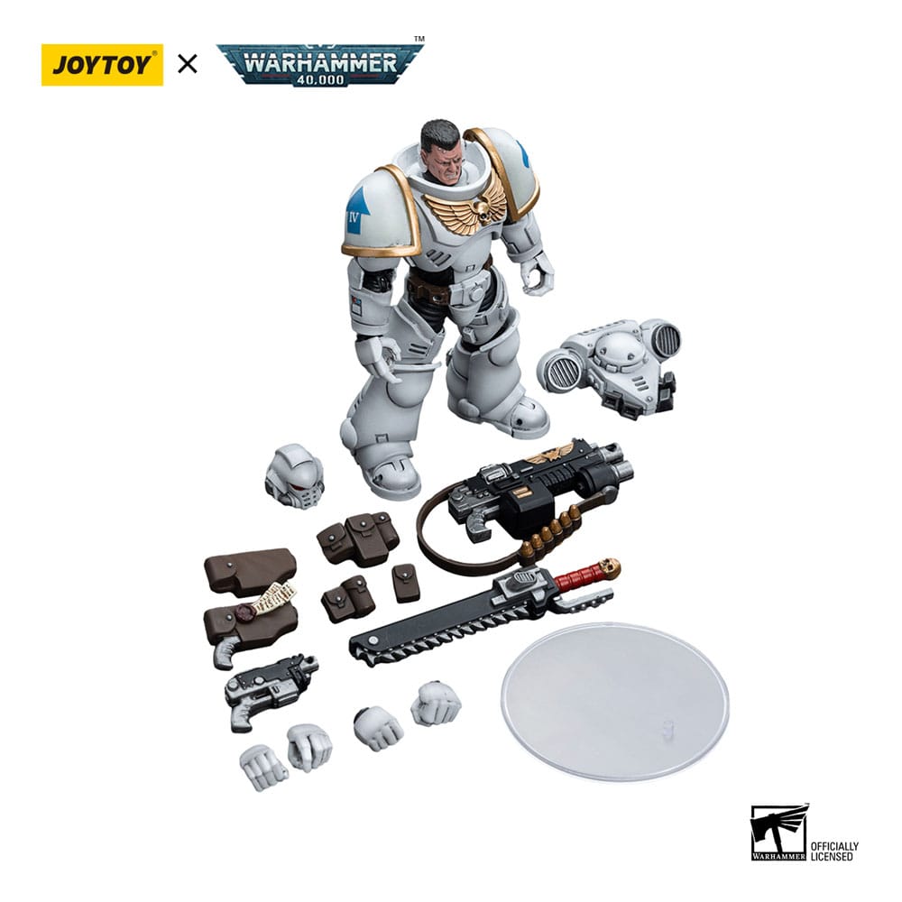 Warhammer 40k Action Figure 1/18 Space Marines White Consuls Intercessors 1 12cm - Action Figures - Joy Toy (CN) - Hobby Figures UK