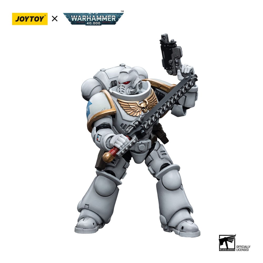 Warhammer 40k Action Figure 1/18 Space Marines White Consuls Intercessors 1 12cm - Action Figures - Joy Toy (CN) - Hobby Figures UK