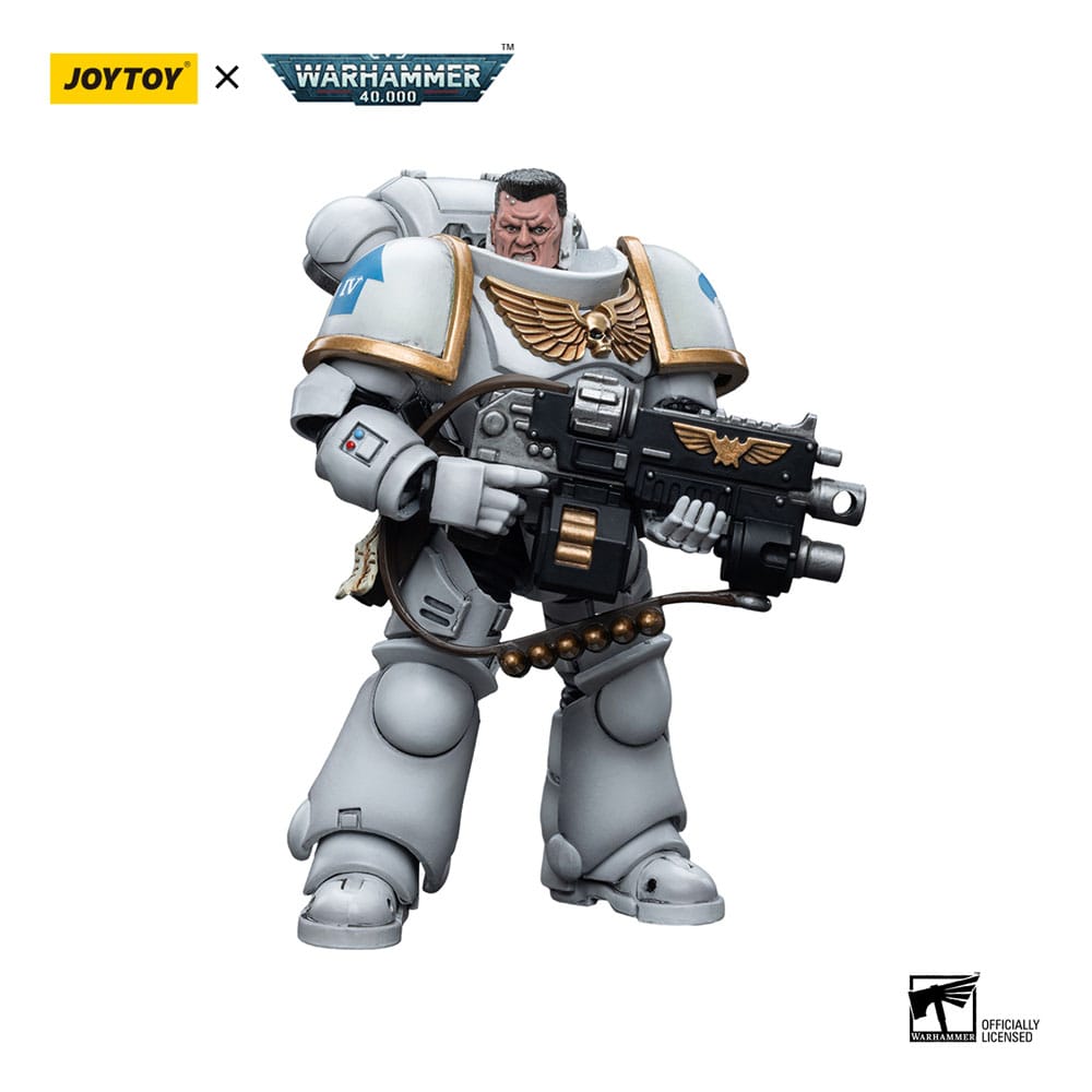 Warhammer 40k Action Figure 1/18 Space Marines White Consuls Intercessors 1 12cm - Action Figures - Joy Toy (CN) - Hobby Figures UK