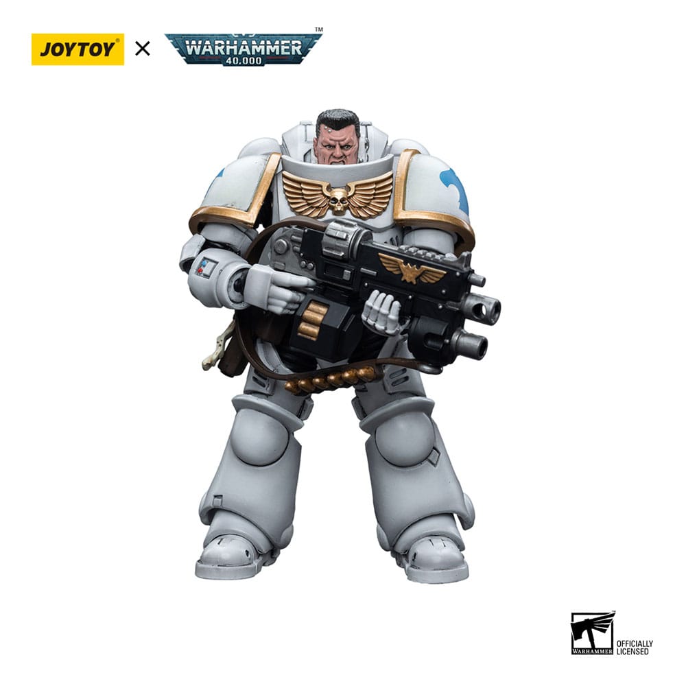 Warhammer 40k Action Figure 1/18 Space Marines White Consuls Intercessors 1 12cm - Action Figures - Joy Toy (CN) - Hobby Figures UK