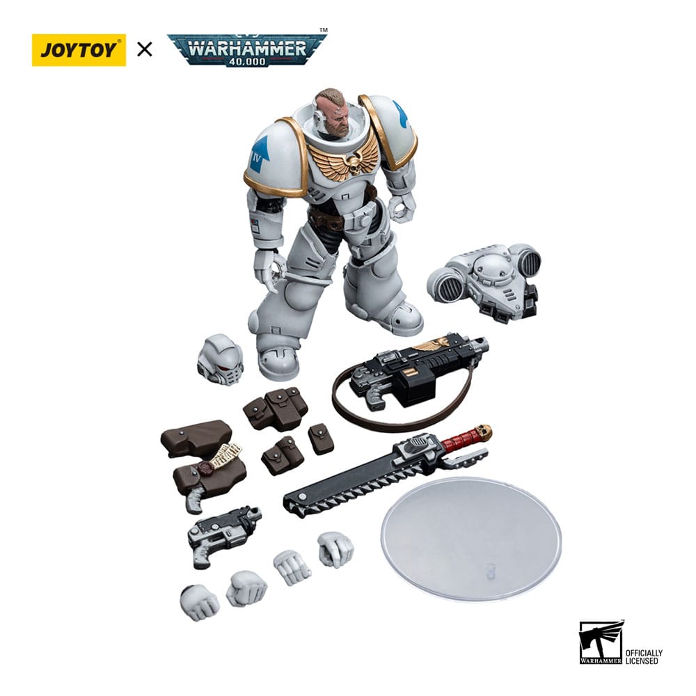 Warhammer 40k Action Figure 1/18 Space Marines White Consuls Intercessors 2 12cm - Action Figures - Joy Toy (CN) - Hobby Figures UK