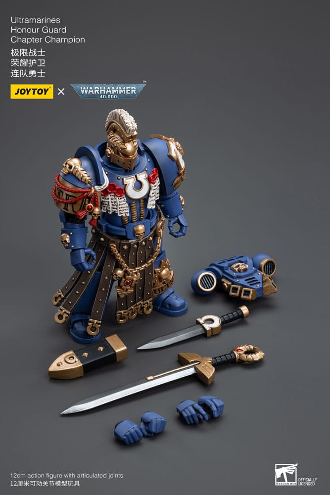 Warhammer 40k Action Figure 1/18 Ultramarines Honour Guard Chapter Champion 12cm - Action Figures - Joy Toy (CN) - Hobby Figures UK