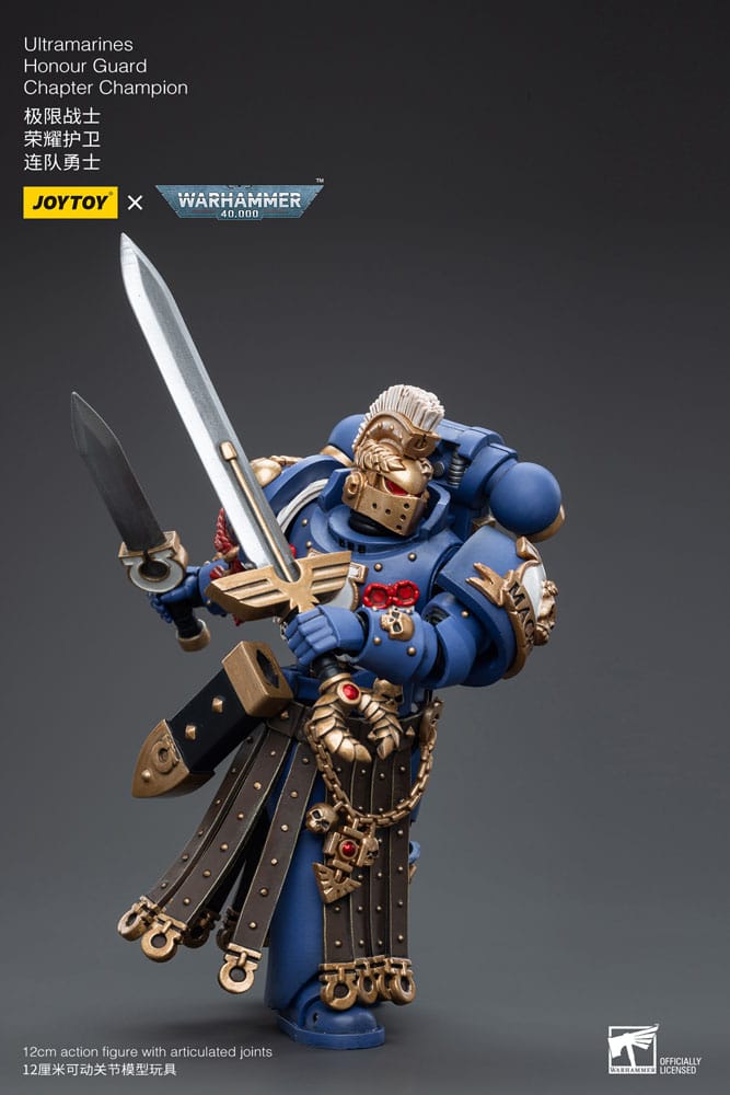 Warhammer 40k Action Figure 1/18 Ultramarines Honour Guard Chapter Champion 12cm - Action Figures - Joy Toy (CN) - Hobby Figures UK