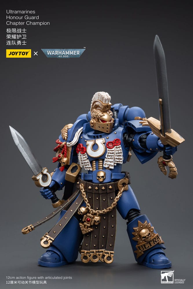 Warhammer 40k Action Figure 1/18 Ultramarines Honour Guard Chapter Champion 12cm - Action Figures - Joy Toy (CN) - Hobby Figures UK