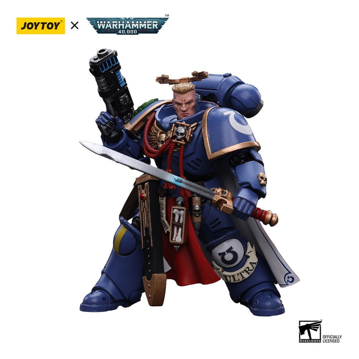 Bloomage Joytoy Tech Warhammer 40.000 Ultramarines Primaris Captain - Action Figure In Scala 1/18, 12 Cm, Completamente Articolata, Con Accessori