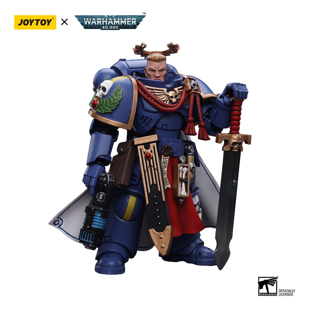 Warhammer 40k Action Figure 1/18 Ultramarines Primaris Captain with Power Sword and Plasma Pistol 12cm - Action Figures - Joy Toy (CN) - Hobby Figures UK