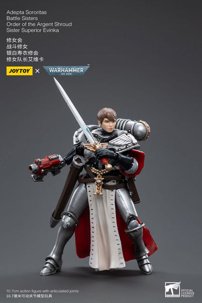 Warhammer 40k Action Figure 1/18 Adepta Sororitas Battle Sisters Order of the Argent Shroud Sister Superior Evinka 11cm - Action Figures - Joy Toy (CN) - Hobby Figures UK