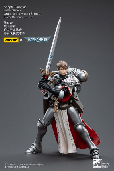 Warhammer 40k Action Figure 1/18 Adepta Sororitas Battle Sisters Order of the Argent Shroud Sister Superior Evinka 11cm - Action Figures - Joy Toy (CN) - Hobby Figures UK