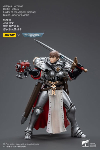 Warhammer 40k Action Figure 1/18 Adepta Sororitas Battle Sisters Order of the Argent Shroud Sister Superior Evinka 11cm - Action Figures - Joy Toy (CN) - Hobby Figures UK