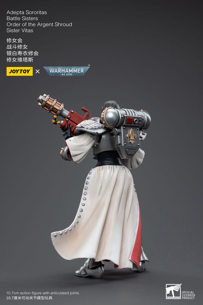 Warhammer 40k Action Figure 1/18 Adepta Sororitas Battle Sisters Order of the Argent Shroud Sister Vitas 11cm - Action Figures - Joy Toy (CN) - Hobby Figures UK