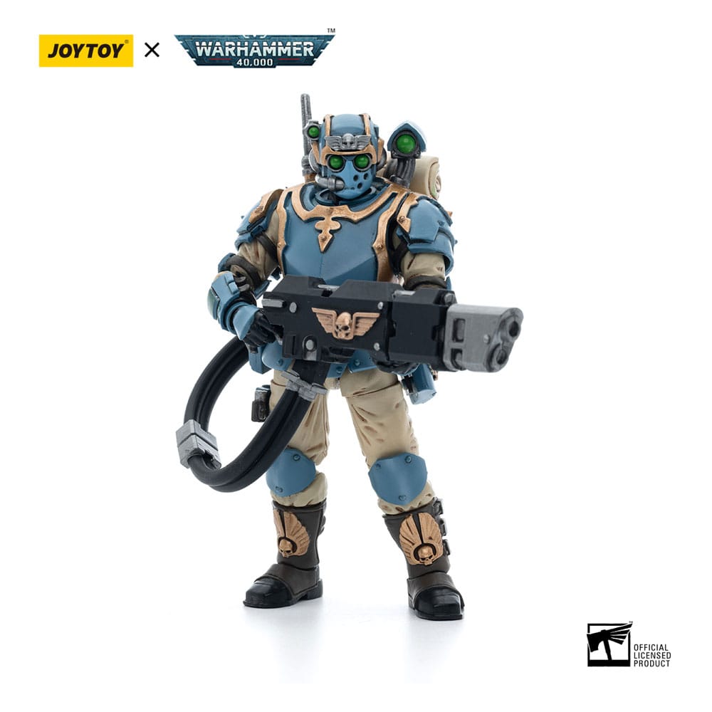 Warhammer 40k Action Figure 1/18 Astra Militarum Tempestus Scions Squad 55th Kappic Eagles Hot-shot Volley Gunner 12cm