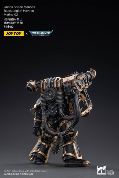 Warhammer 40k Action Figure 1/18 Black Legion Havocs Marine 02 13cm - Action Figures - Joy Toy (CN) - Hobby Figures UK