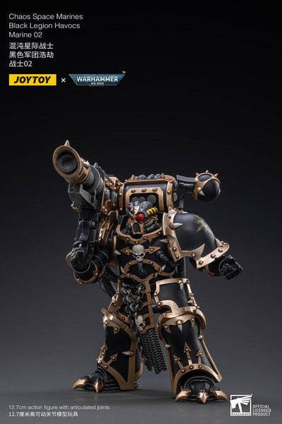 Warhammer 40k Action Figure 1/18 Black Legion Havocs Marine 02 13cm - Action Figures - Joy Toy (CN) - Hobby Figures UK